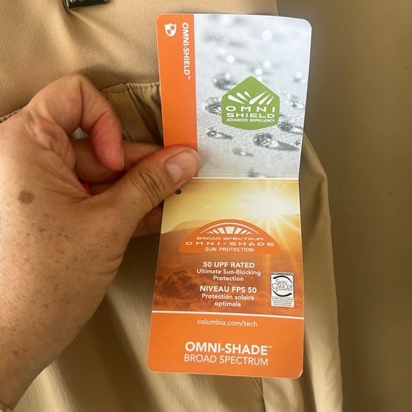 Columbia New w Tag Tan Women's Trail Pant Straight Leg Active Fit Omnishield XXL - Picture 6 of 16